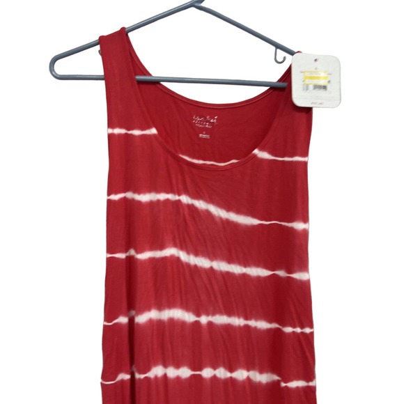 Printed Sleeveless Essential Knit Maternity Dress - Ingrid Isabel - Red SZ L - Picture 1 of 8